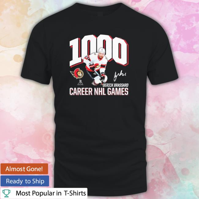 1,000 Career Nhl Games Derick Brassard Ottawa Senators Signature shirt